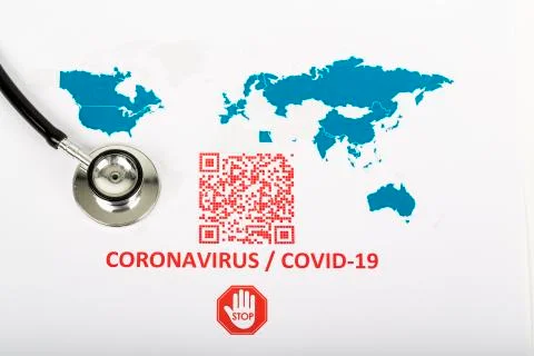 Covid 19 QR code Stock Photos