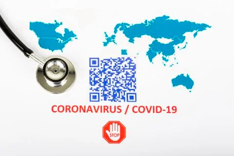 Covid 19 QR code Foto stock