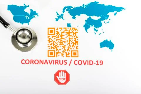 Covid 19 QR code Stock Photos