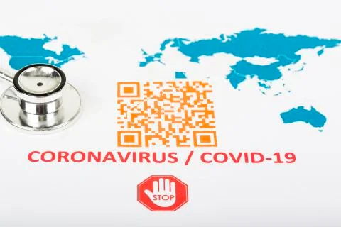 Covid 19 QR code Stock Photos