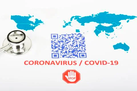 Covid 19 QR code Stock Photos