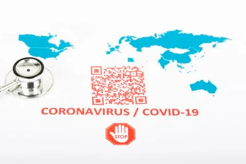 Covid 19 QR code Foto stock