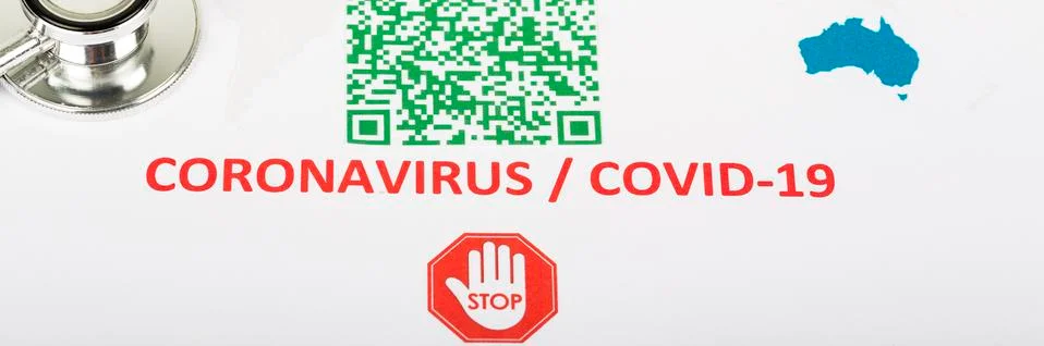 Covid 19 QR code Stock Photos