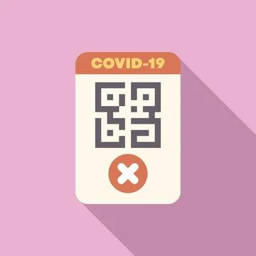 Covid 19 qr code showing rejection status Stock-Illustration