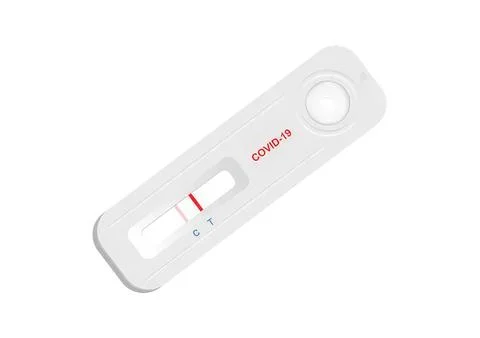 Covid-19 rapid test strip showing negative result 스톡 일러스트