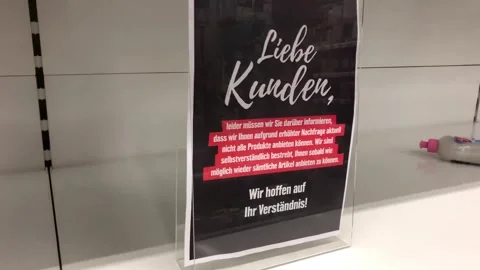 COVID-19 Safety Rules Sign in Berlin S-Bahn Train, Germany - April 25, 2020 Stock Footage 340160482