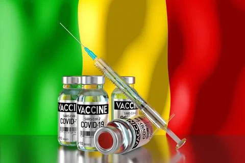 Covid-19, SARS-CoV-2, coronavirus vaccination programme in Mali Stock Illustration