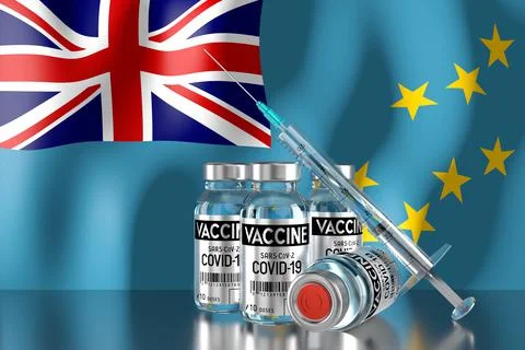 Covid-19, SARS-CoV-2, coronavirus vaccination programme in Tuvalu Ilustração Stock
