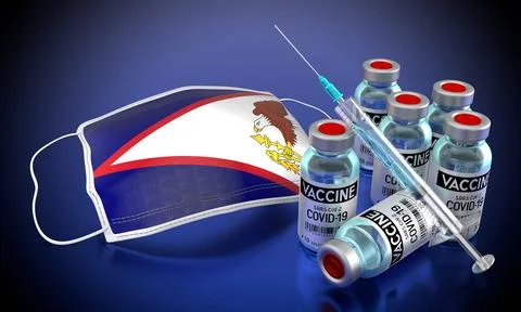 Covid-19, SARS-CoV-2, coronavirus vaccination programme in American Samoa 스톡 일러스트