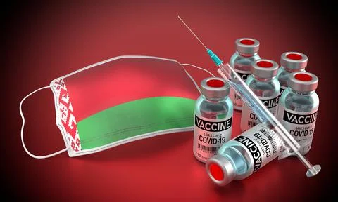 Covid-19, SARS-CoV-2, coronavirus vaccination programme in Belarus Stock Illustration