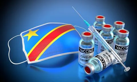 Covid-19, SARS-CoV-2, coronavirus vaccination programme in Congo Ilustração Stock
