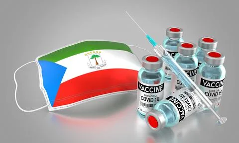 Covid-19, SARS-CoV-2, coronavirus vaccination programme in Equatorial Guinea Ilustração Stock