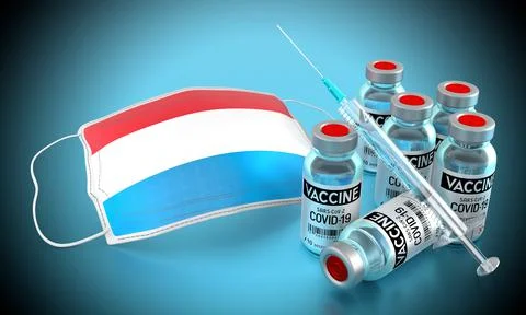 Covid-19, SARS-CoV-2, coronavirus vaccination programme in Luxembourg Stock Illustration