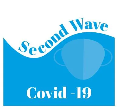 Covid-19 - Second Wave please wear your mask vector Illustration on a white b Stock Illustration