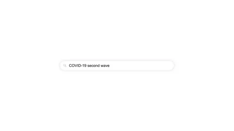 COVID-19 second wave typed internet search Stock Footage 138751553