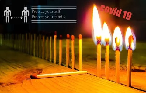 Covid 19 a security tip in illustration Stock Illustration