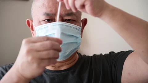 Covid-19 self test. Stock Footage 153175634