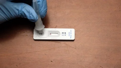 Covid-19 Self test Stock Footage 164880610