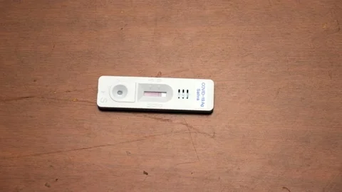 Covid-19 Self Test result Stock Footage 164880602