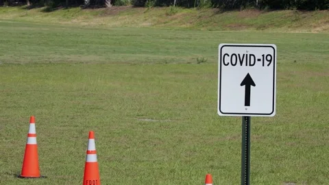 Covid-19 Sign Frame Right Stock Footage 130585000