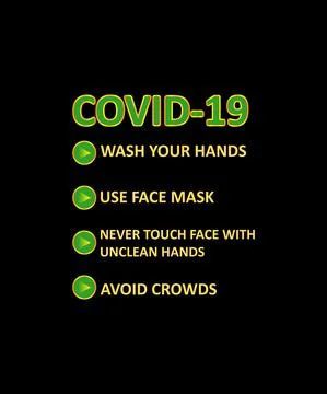 Covid-19 slogan vector t-shirt. Wash your hands. Use face masks Stock Illustration