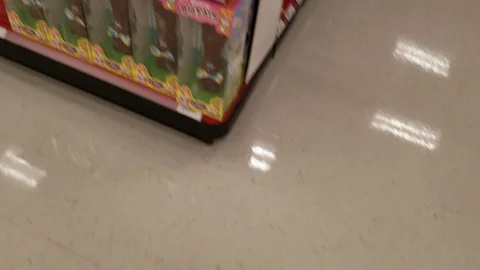 COVID-19: Social Distancing Signs At Target Checkout Corona Virus Pandemic Video stock 127606341