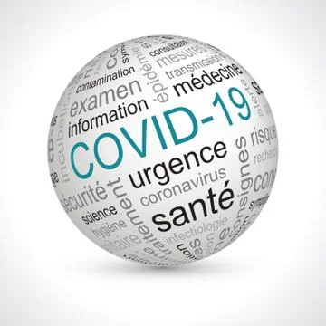 Covid 19 sphere Stock Illustration