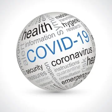 Covid 19 sphere Stock Illustration