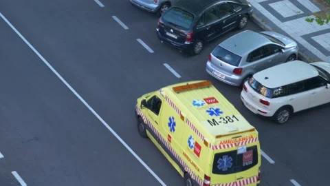 Covid-19 support in Madrid Stock Footage 133010183