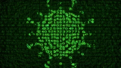 Covid-19 Test - Digital Data Code Matrix Video stock 128461943