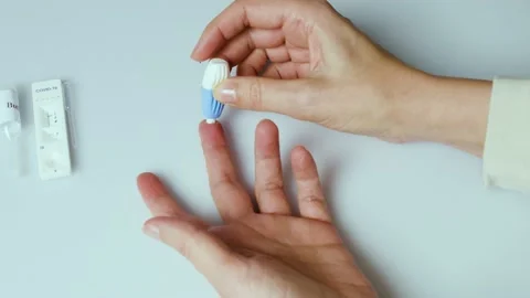 Covid-19 test kit Stock Footage 132027594
