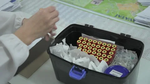 Covid-19 test kit Stock Footage 136199436