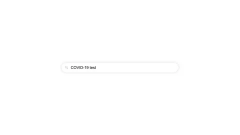 COVID-19 test typed internet search Stock Footage 138751547
