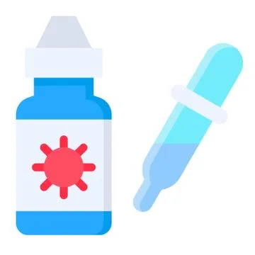 COVID-19 test vector illustration, flat style icon Illustrazione stock