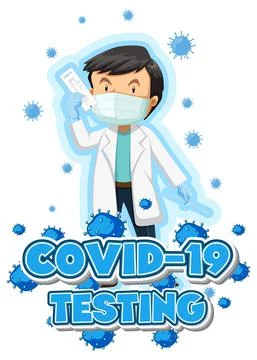 Covid 19 testing with antigen test kit Stock Illustration