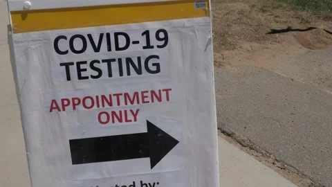COVID-19 Testing Appointment Only Stock Footage 135189550