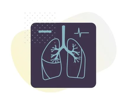 Covid-19 Testing - Human Lungs X-Ray - Illustration Stock Illustration