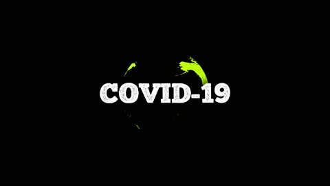 Covid-19 text on green globe animation. Stock Footage 229584103