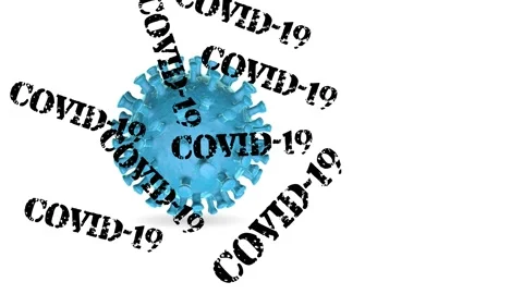 Covid-19 Text Stamp effects Animation on White Background Stock Footage 149271547
