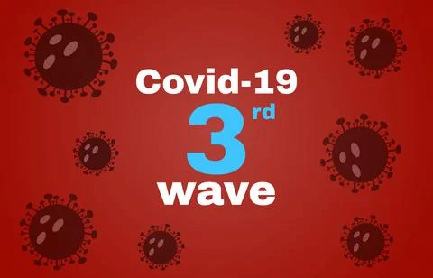 Covid-19 third wave Stock Illustration