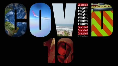 Covid 19 Title text. Typography Coronavirus concept. Stock-Footage 137391162