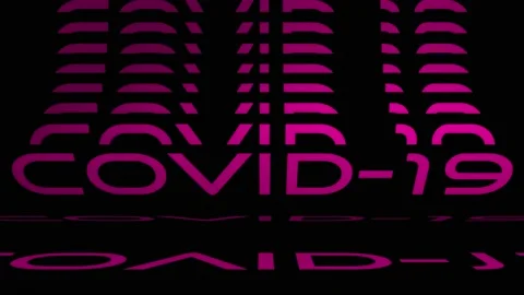 COVID-19 typography, 3D render animation Video stock 134993468