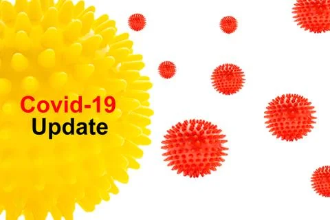 COVID-19 UPDATE text on white background. Covid-19 or Coronavirus Stock Illustration