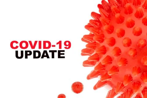 COVID-19 UPDATE text on white background. Covid-19 or Coronavirus concept Stock Illustration