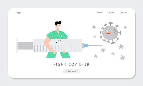 COVID 19 Vaccination time Stock Illustration