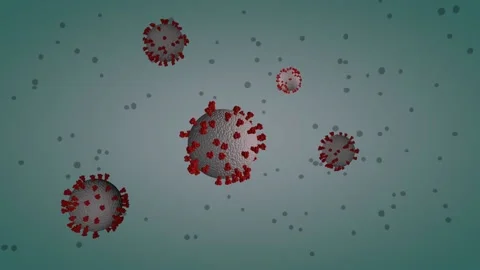 Covid 19 virus animation with light background Stock Footage 145473079