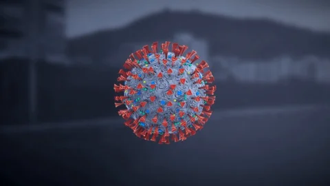 Covid-19 virus DARK theme 4K Stock Footage 128847268