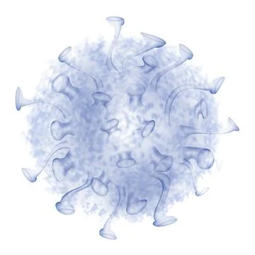Covid-19 virus Pathogen Stock Illustration