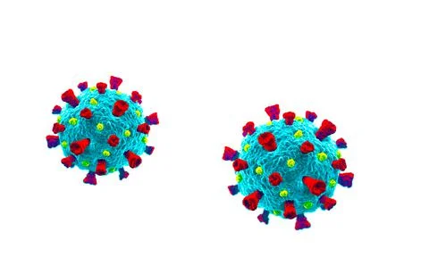 Covid 19 Virus Vector Image with pure white background Stock Illustration