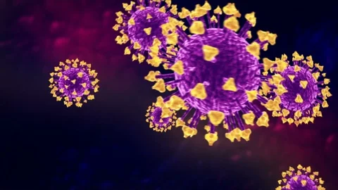 Covid 19 Virus Visualization Looping Animation Stock Footage 127237890